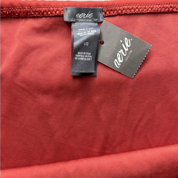 Aerie Ribbed Fold over Tie High Rise Bikini Bottoms Size Large NWT - Picture 2 of 3